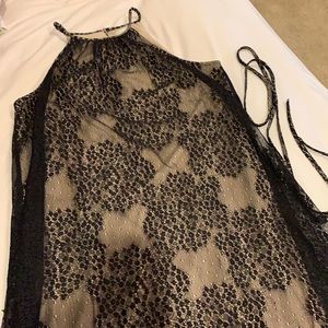 Lace Black and Tan cocktail dress